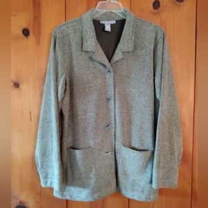 NWOT Modern Soul Textured Knit Button Front Jacket with Pockets